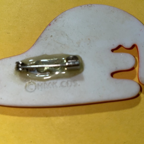 Vintage HMK CDS Orange Cat Pin/Brooch - Picture 3 of 4